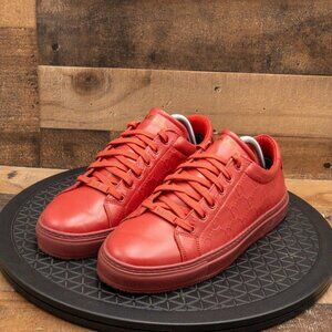 VALENTINO MONOGRAM RED LEATHER MENS SHOES SNEAKERS STREETWEAR LOW SIZE 9.5